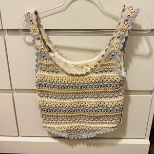 Jessica Simpson Crochet Knit Crop Top - NWT